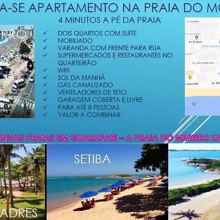 Praia do Morro: Beachfront Suite with Wi-Fi and Covered Parking Guarapari Exterior photo
